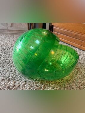Green Transparent 12” Plastic rabbit-hedgehog-ferret-Guinea pig Exercise Ball